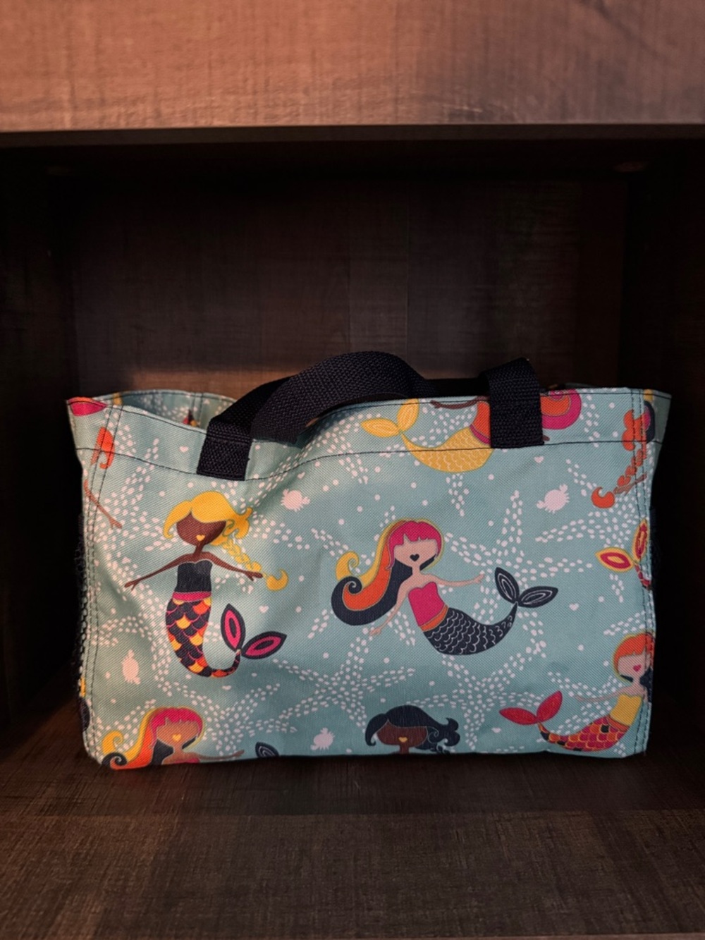 THIRTY-ONE Turquoise Mermaid Print Tote Bag